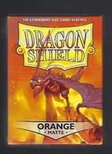  Dragon Shield Matte Orange (100) Shield Sleeves Free Shipping