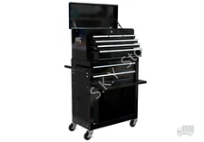 Mechanics Tool Cart, 8 Drawers Steel Storage Cabinet WITH WHEELS, Black