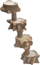 Bird Platform Perch Playground for Budgie Parakeet, Cage Natural Wood wood