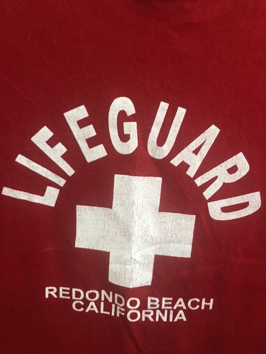 redondo beach California Lifeguard T-Shirt Youth Size 6 - Picture 2 of 3
