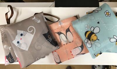 Animal Nylon Reusable Tote Bags - Large