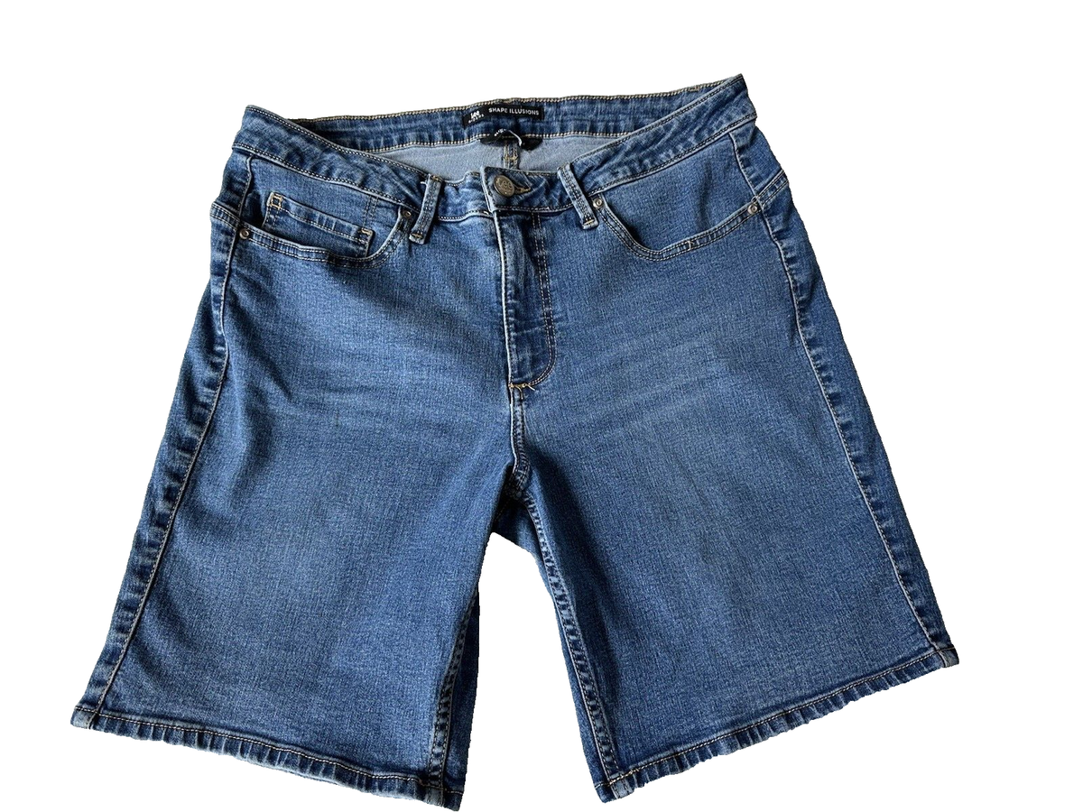 Lee Riders SHORTS Mid rise BERMUDA Denim Shorts Woman Size 16 M
