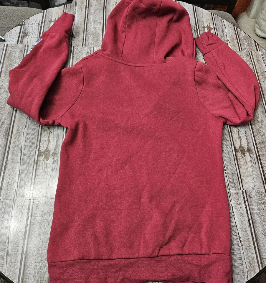 Colorado Rapids MLS Fanatics Women's S Burgundy Logo Fleece Hoodie Used - Image 2 of 4
