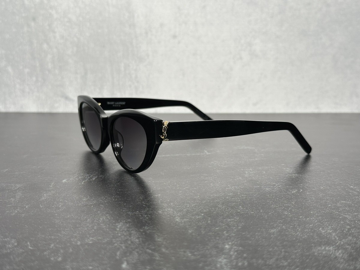 YSL ブラック キャットアイ サングラス Amazon.com: Saint Laurent Women's Monogram Cat Eye