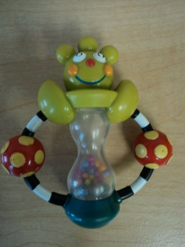 Sassy Vintage Baby Grasping Teething Rattle Toy Bug Butterfly Unisex Cute!