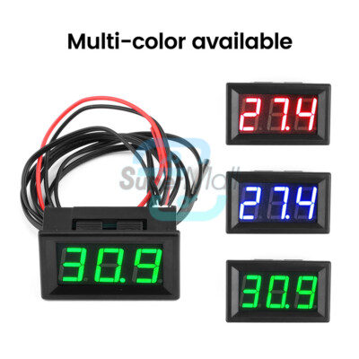 DC12V 0.56 Inch LED Digital Intelligent Thermometer w/Waterproof NTC Metal Probe