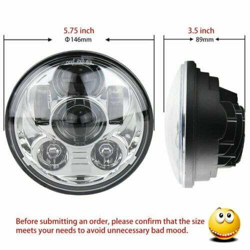 Faros LED redondos de 5,75" pulgadas DRL haz alto-bajo" para Jaguar XJ6 XJS XJ12 - Imagen 8 de 12