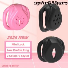 2025 NEW Male Chastity Device Super Small Mini Cage Sissy Mini Lock 2 Types Ring