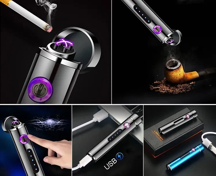 Mechero Encendedor USB Recargable Mechero Eléctrico Sin Gas Sin Llama, con LED - Imagen 4 de 4