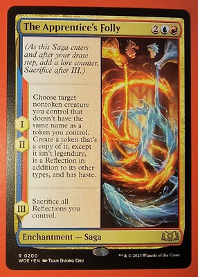 MTG: THE APPRENTICE'S FOLLY/ RARE /#200 WILDS OF ELDRAIN/REGULAR / NM