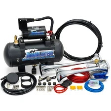 HornBlasters PsychoBlasters 127H Loud Air Horn Kit with 275C Compressor