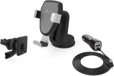 Bracketron PwrUp 10W Qi Fast Wireless Charge Dash Car Mount for iPhone 14/13/XR