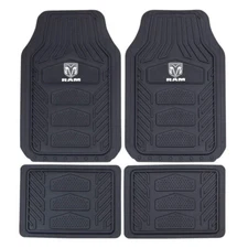 New 4pc Set Gray Dodge RAM Factory Style Car Truck Heavy Duty Rubber Floor Mats