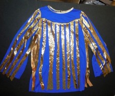NWOT Sisterly Grace Royal Praise Top Gold Flyers Ladies Small Liturgical