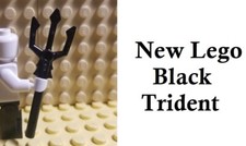 LEGO Minifigure Black Trident Sword Fork Merman Batman Ocean King Battle Weapon
