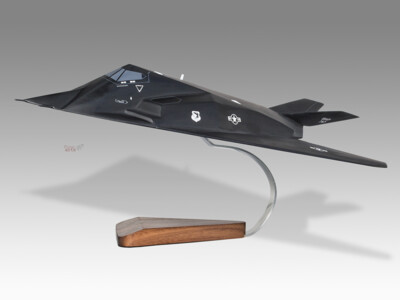 Lockheed F-117 Nighthawk USAF Solid Mahogany Wood Handcrafted Display Model