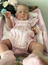 Lifelike 19" Reborn Baby Dolls Soft Cloth Body Chubby Sleeping Real Life Newborn