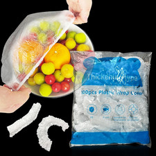 100PCS Reusable Elastic Bowl Covers 9.84"/25Cm - Stretchable Food Covers for P