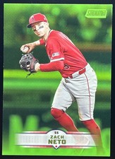 ZACH NETO Lime Green 2025 Topps Stadium Club #37 Los Angeles Angels