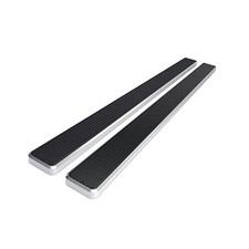 Running Board 6 for GMC Chevy Double Cab Pair w/Brackets 304 Stainless Polished