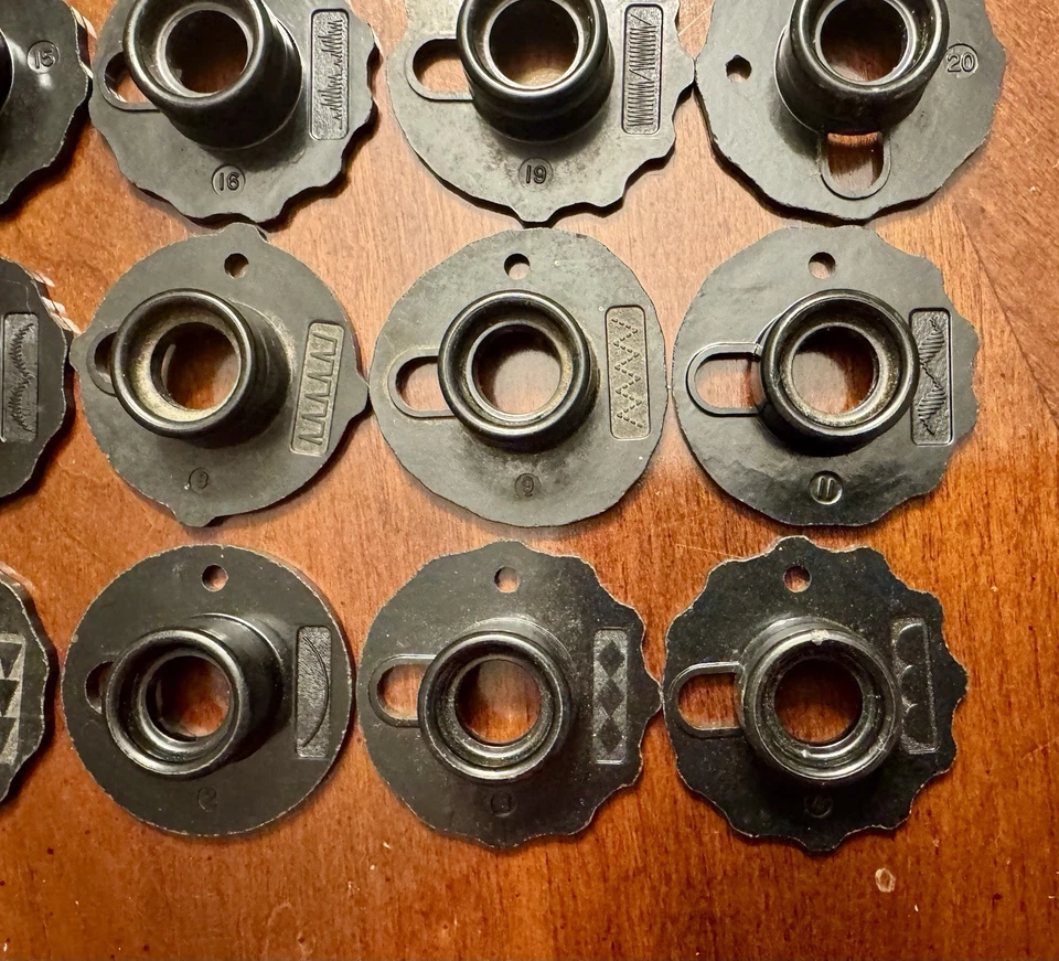 Juego de 13 discos de costura vintage de levas para cantante 403 401 Foto 3 de 4