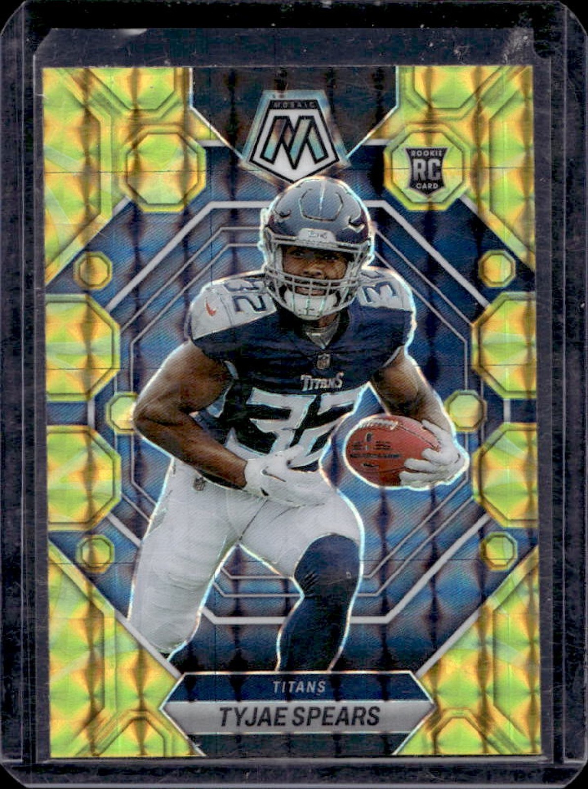 2023 Mosaic Tyjae Spears RC Reactive Yellow Rookie #369 Titans