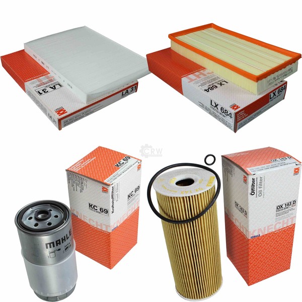 Mahle Kraftstofffilter KC 69 Innenraum LA 31 Luftfilter LX 684 ÖLfilter OX 143D-image