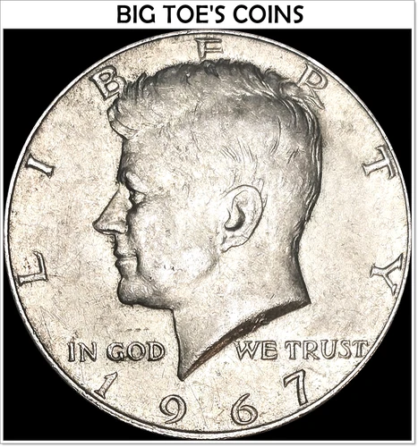 1967 KENNEDY HALF DOLLAR, 40 % SILVER,  VERY NICE RARE  COIN, FAST SHIPPING