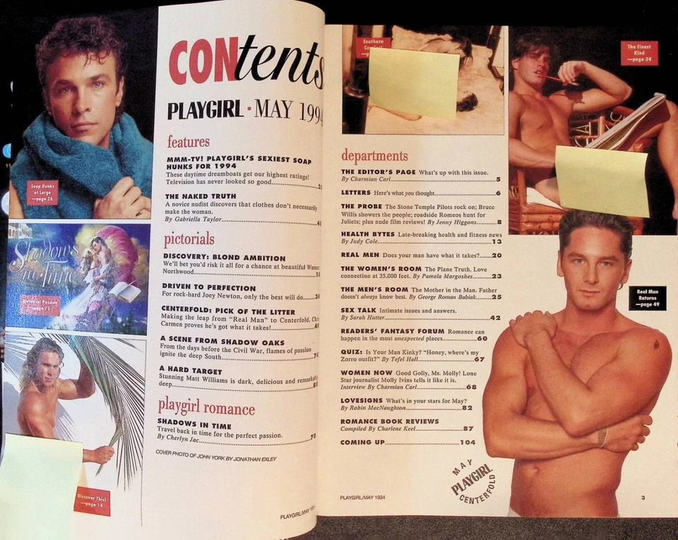 May 1994 Playgirl Magazine Soap Opera Men Stone Temple Pilots Gay Interest - Image 2 of 2