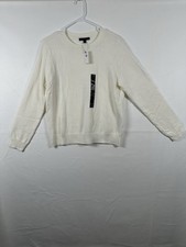 Banana Republic Womens Cream Crewneck Sweater...