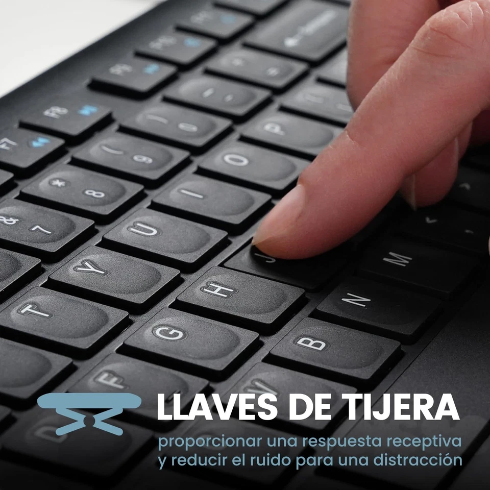 PERIBOARD-210 Teclado Full Size con Cable, diseño Ultra Delgado y teclas sile... - Image 2 of 4