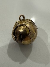 ANTIQUE 9ct GOLD MASONIC ORB BALL CROSS PENDANT - 8.3g