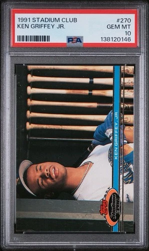 Ken Griffey JR 1991 Stadium Club Card #270 PSA 10 GEM MINT Mariners HOF