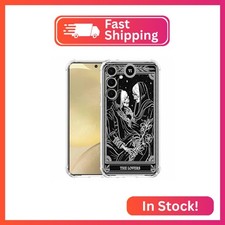 AOSSXIN The Lovers Tarot Card Case for Samsung Galaxy S24 ,Trippy Hippie Black S