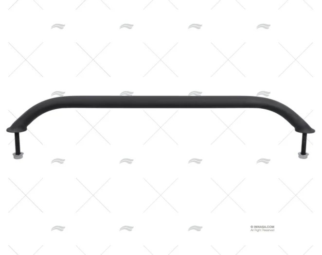 Main courante ovale inox noir 458mm au design architectural premium pour intérieur moderne
