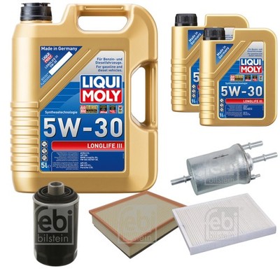 FEBI BILSTEIN Inspektionspaket 7L Liqui Moly 5W30 Longlife3 für VW Amarok 2H_
