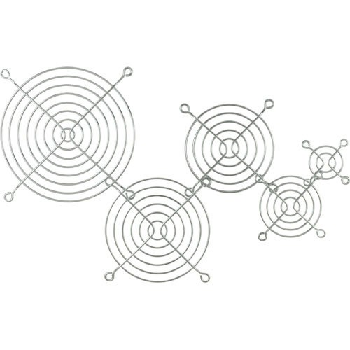 10x InLine Lüftergitter Metall, verchromt, 40x40mm