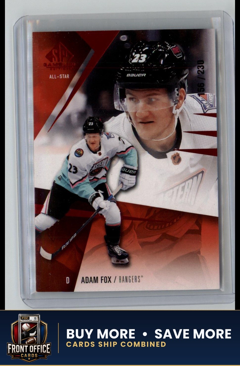 Adam Fox 2023-24 SP Game Used Red #148 New York Rangers