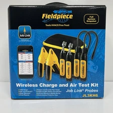 Fieldpiece JL3KH6 Job Link™ Probes Wireless Charge and Air Test Kit New