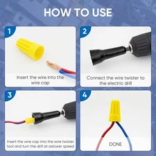 Efficient Wire Twisting Tools Set:  Quick & Compatible with Any Drill