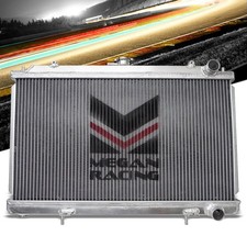 Megan Aluminum Bolt-On 2-Row Radiator with Cap For 95-98 Nissan 240SX KA24DE MT