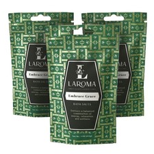 Laroma Bath Salts, Hand-Crafted in The USA, 3 Bags 4 oz Each , Embrace Grace