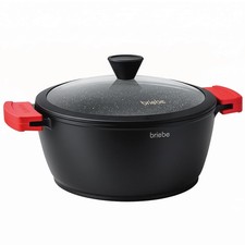 Titanium Casserole de Cuisine Induction Antiadhésive 2.2 Litres Noir