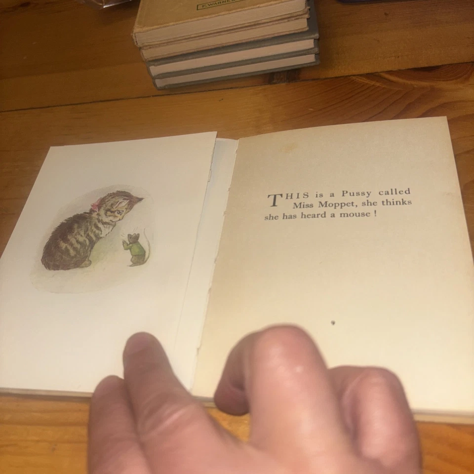 VERY RARE! 1ST EDITION BEATRIX POTTER THE STORY OF MISS MOPPET - Image 4 of 4