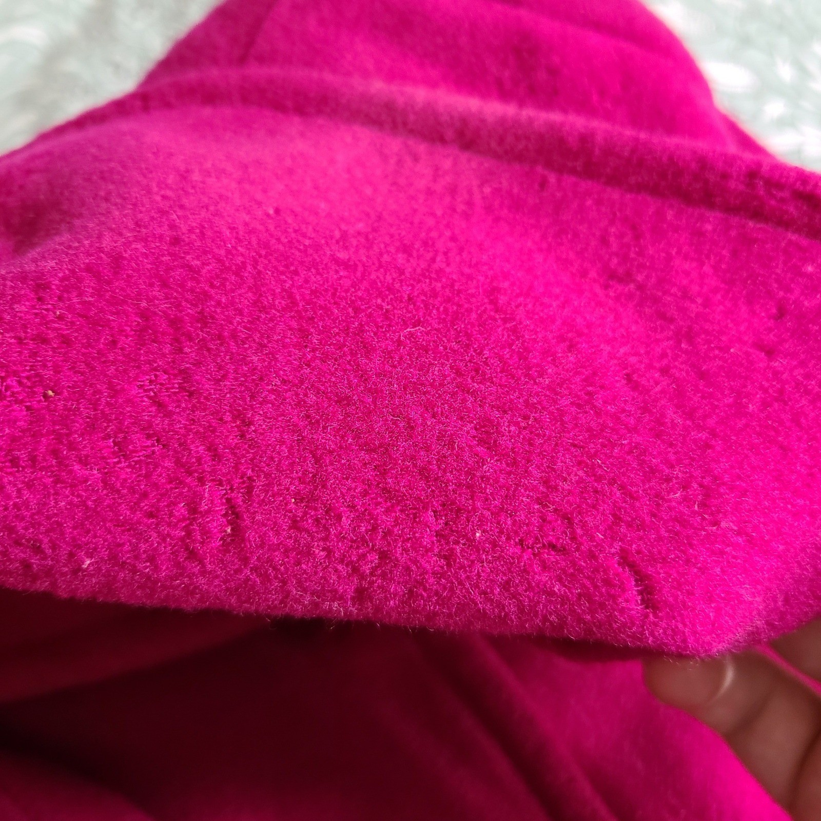 Tommy Hilfiger Pink Wool Blend Womens 8 Pea Coat Magenta Barbiecore Twee Flawed thumbnail 13