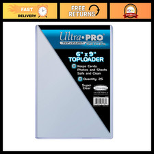 25 Pack 6x9 Inch Toploaders - Clear Plastic Sleeves for Card Protection