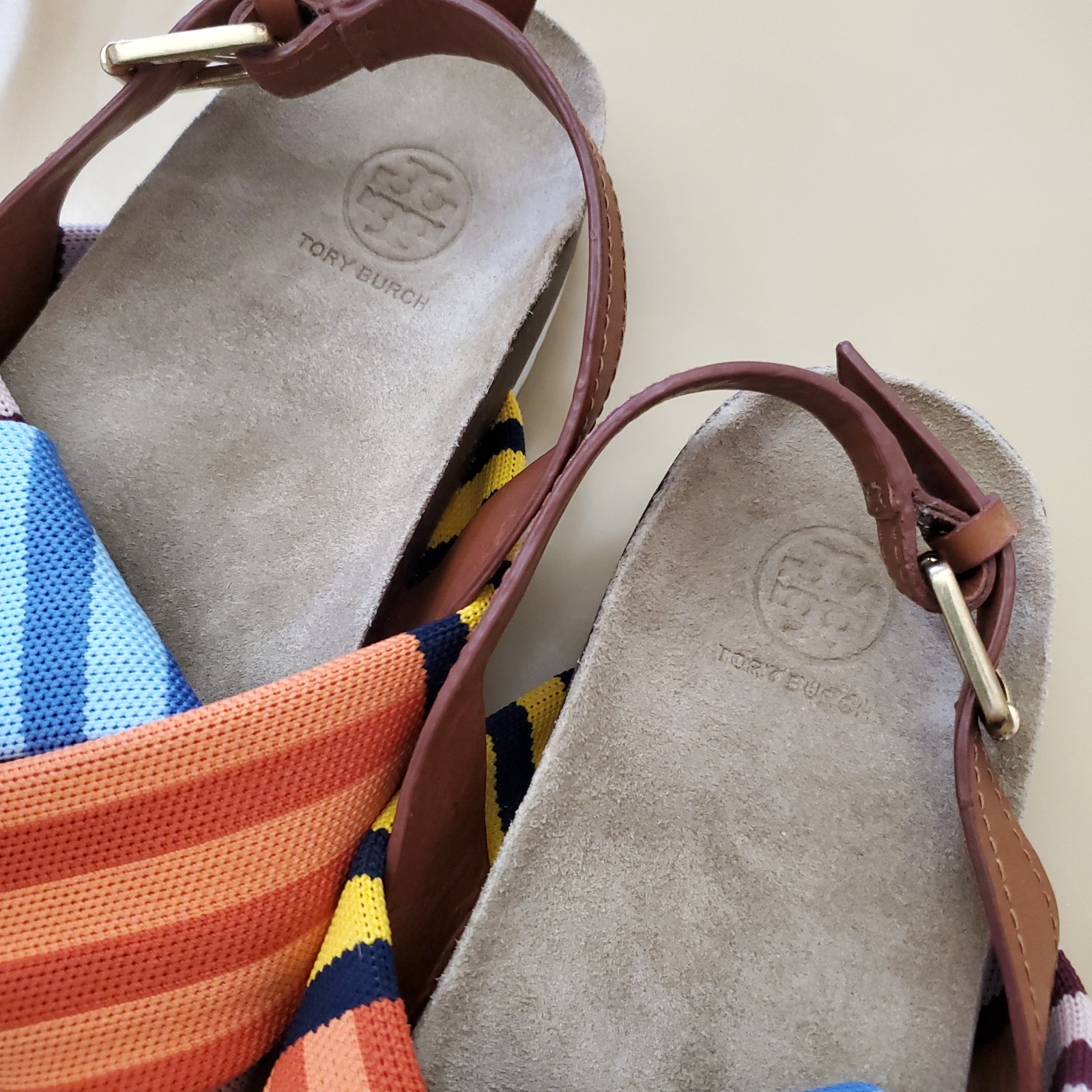 Tory Burch Corey Multi Patchwork Women's Stripe S… - image 5