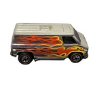 Vintage 1974 Hot Wheels Redline Chrome Super Van With Flames Hong Kong Base
