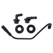 MOTOKU Crankcase Vent Tube Breather Hose and PCV CCV Valve Elbows Black
