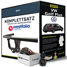 Für VW Golf Plus Typ 5M1,521 Anhängerkupplung starr +eSatz 7pol 12.04-02.09 NEU